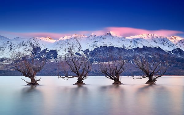 Обои Lake Wakatipu, New Zealand, Queenstown, Новая Зеландия, Southern Alps, горы, деревья, озеро, Южные Альпы, озеро Уакатипу, Куинстаун