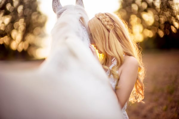 Обои девушка, конь, Florian Weiler, боке