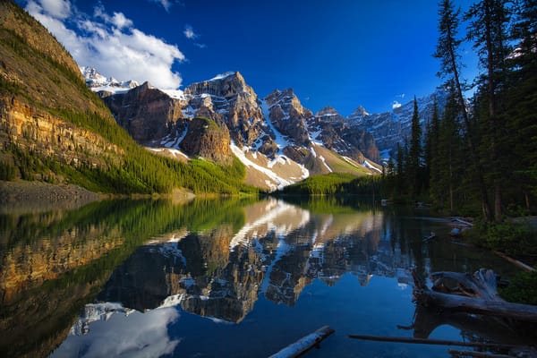 Обои Moraine Lake, Banff National Park, Банф, отражение, Valley of the Ten Peaks, Alberta, деревья, Canada, озеро, Канада, Долина Десяти пиков, горы, Озеро Морейн, Альберта