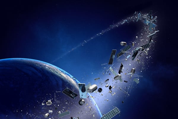 Обои space junk, planet, technology, metal
