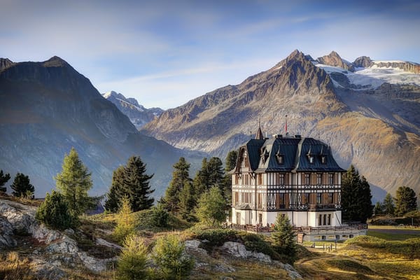 Обои Villa Cassel, Switzerland, Alps