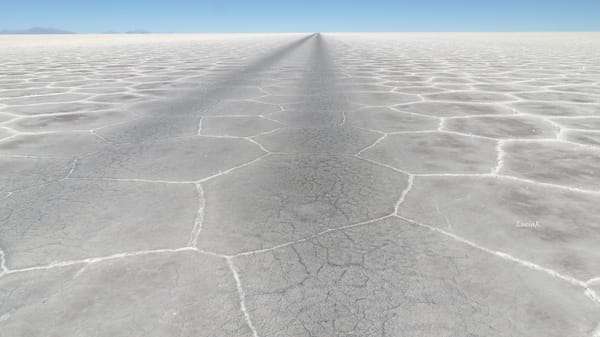 Обои Salar de Uyuni, minimalism, Bolivia