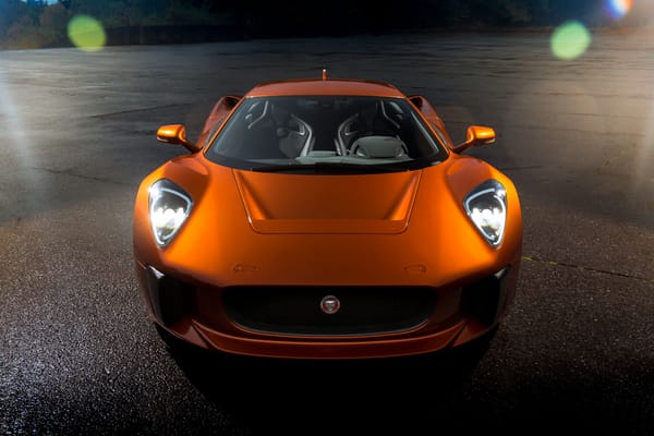 Обои Jaguar C-X75, supercar, передок, orange