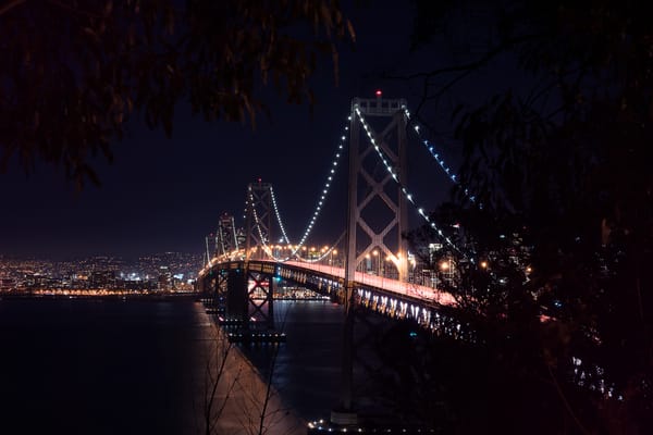 Обои San-Francisco, Scape, City, Nigth, West, Bay Bridge, Architecture, Landscape