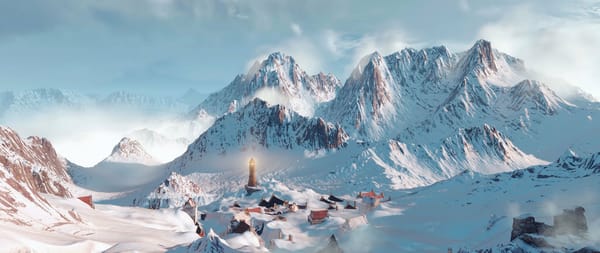 Обои The white frost, The Witcher-3:Wild Hunt, горы, Ведьмак, снег