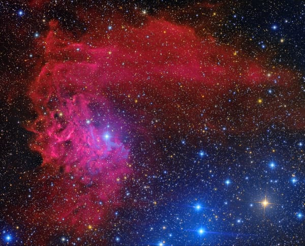 Обои Flaming Star, отражательная туманность, Nebula, СК 405