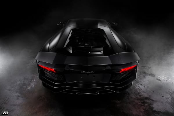 Обои Lamborghini, Aventador, by Perillo Collision Center, Matte Black, Johan Lee Photography