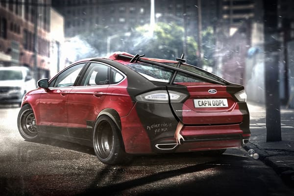 Обои Marvel, Форд, Deadpool, Марвел, супергерой, DC Superheroes, auto, авто, Дедпул, Ford Fusion Mondeo
