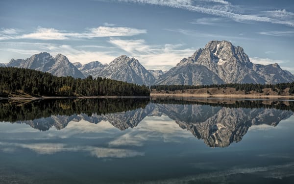 Обои oxbow bend lake, гранд-титон, горы, grand teton national park, озеро, wyoming