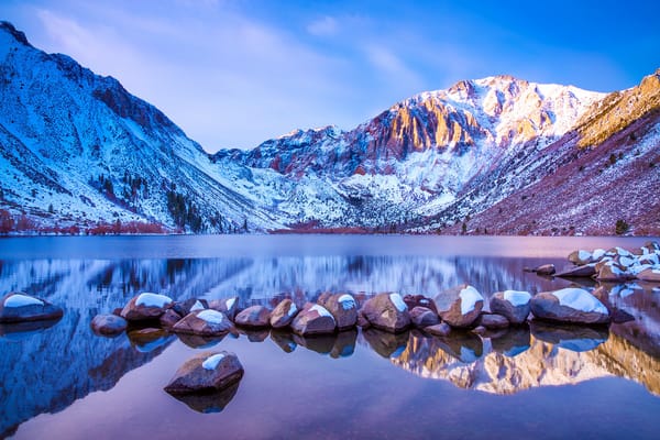Обои lake, reflection, mountain