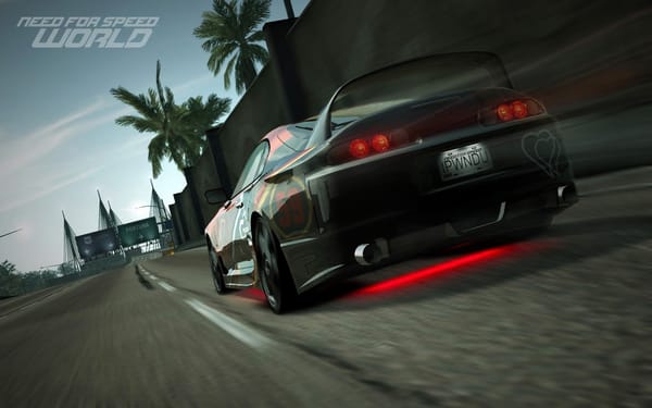 Обои тюнинг, гонка, need for speed world, toyota supra, дорога