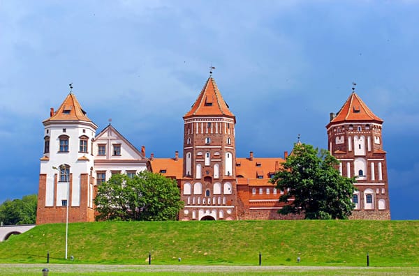 Обои замок, белоруссия, мирский замок