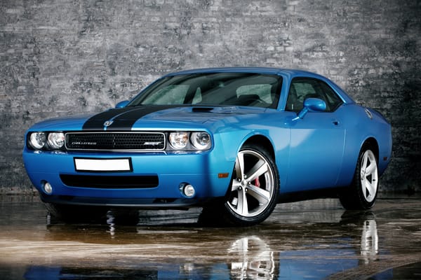 Обои dodge, автомобиль, машина, car, синий, blue, challenger
