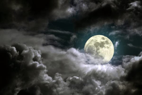 Обои full moon, облачно ночь, cloudy night, полная луна, небо, sky, moonlight