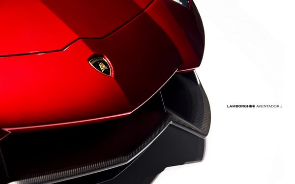 Обои ламборгини, суперкар, lamborghini aventador j, передок