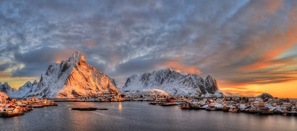 Обои Утро, Лофотенские острова, море, Гармашов Сергей, Норвегия, горы