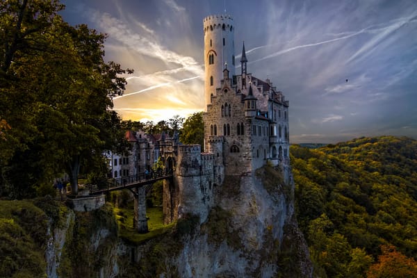 Обои Германия, горы, леса, Лихтенштейн, замок, Lichtenstein