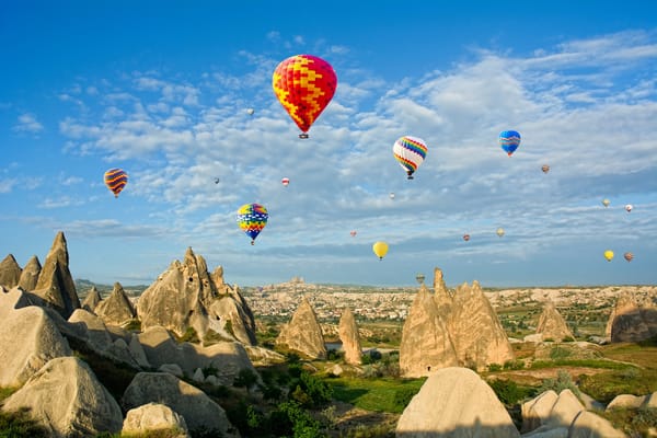 Обои Турция, Природа, Скала, Cappadocia Anatolia, Воздушный шар, Небо