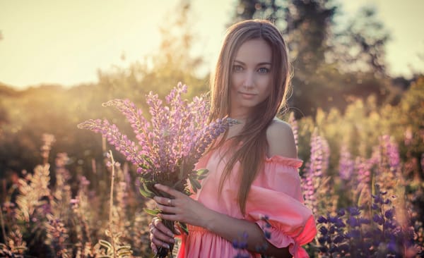 Обои девушка, цветы, наташа синкевич, на природе, модель
