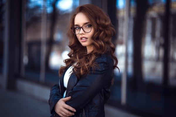 Обои Anatoli Oskin, взгляд, очки, девушка