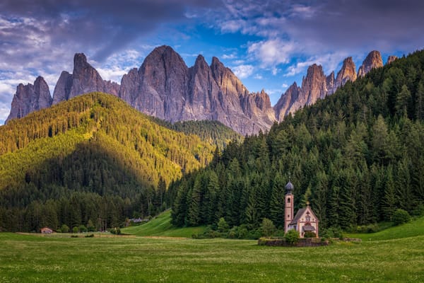Обои Dolomites, Italy, Santa Maddalena, chiesa di S Giovanni