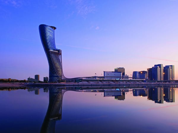 Обои оаэ, абу - даби, hyatt capital gate, объединённые арабские эмираты