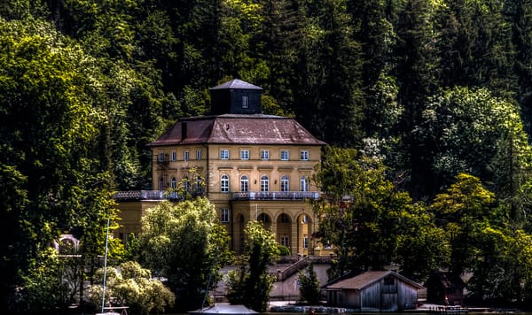 Обои деревья, германия, замок, бавария, allmannshausen, лес