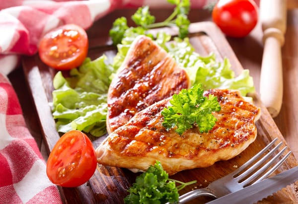 Обои зелень, мясо, мясные продукты, помидорами, помидоры