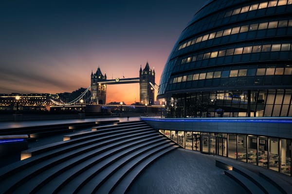 Обои ночь, towerbridge, тауэрский мост, сити-холл, англия, лондон, otto berkeley