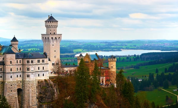 Обои замок, замок нойшванштайн, бавария, германия