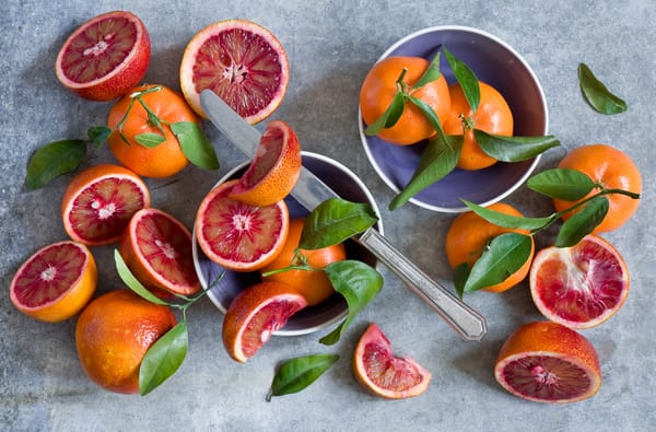 Обои листья, bloody oranges, цитрусы, anna verdina, плоды, апельсины, фрукты