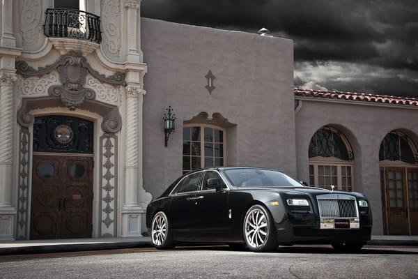 Обои black, ролс ройс, гост, Rolls-royce, чёрный, ghost, передняя часть