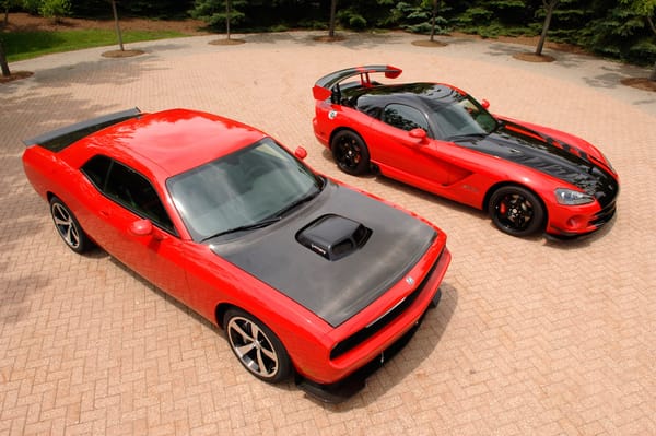 Обои viper, Dodge, две красотки, challenger, 2009