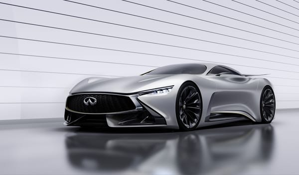 Обои Серебристый спортивный автомобиль Infiniti Gran Turismo