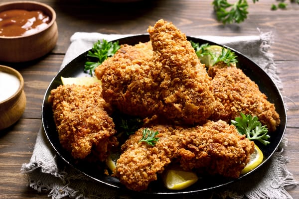 Обои Запеченные хрустящие куриные крылышки