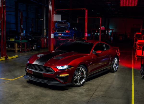 Обои Красный автомобиль Roush RS2 Side View,2018 года