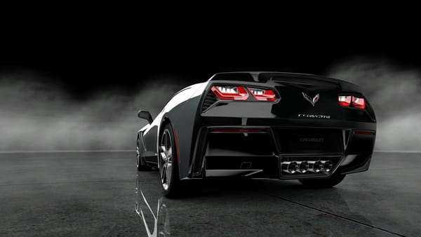 Обои Тест драйв автомобиля Chevrolet Corvette 2014 года